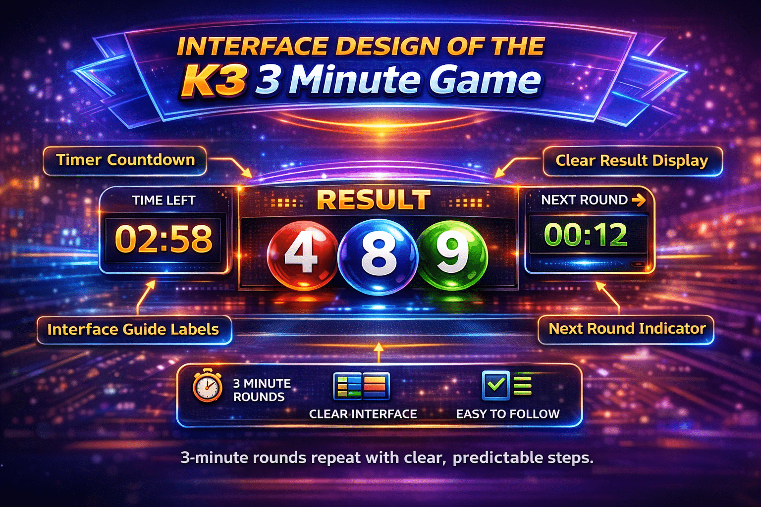 Interface Design of the K3 3 Minute Game